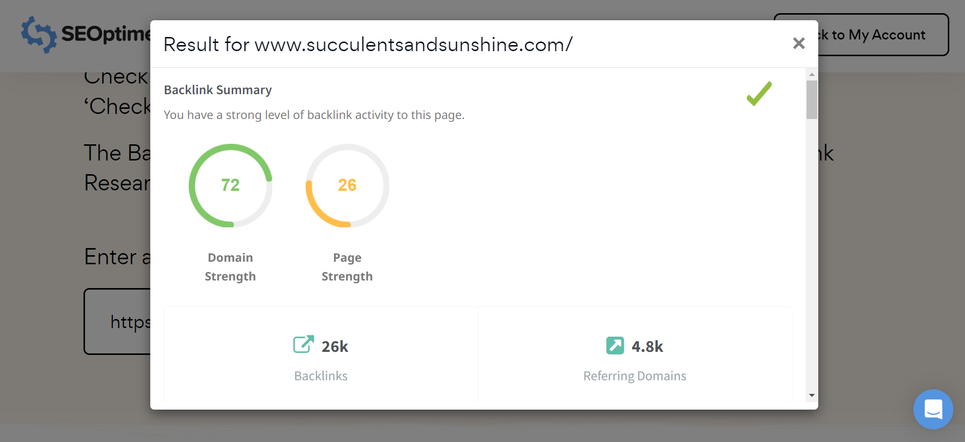 Controllo backlink gratuito